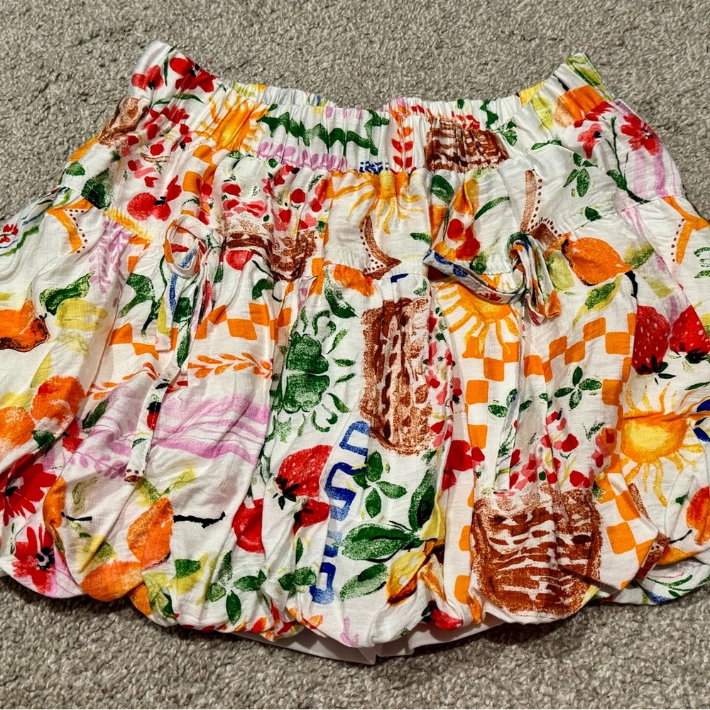 NWT Dee Elly Bubble Skort skirt Tropical Vacation small - Picture 2 of 4